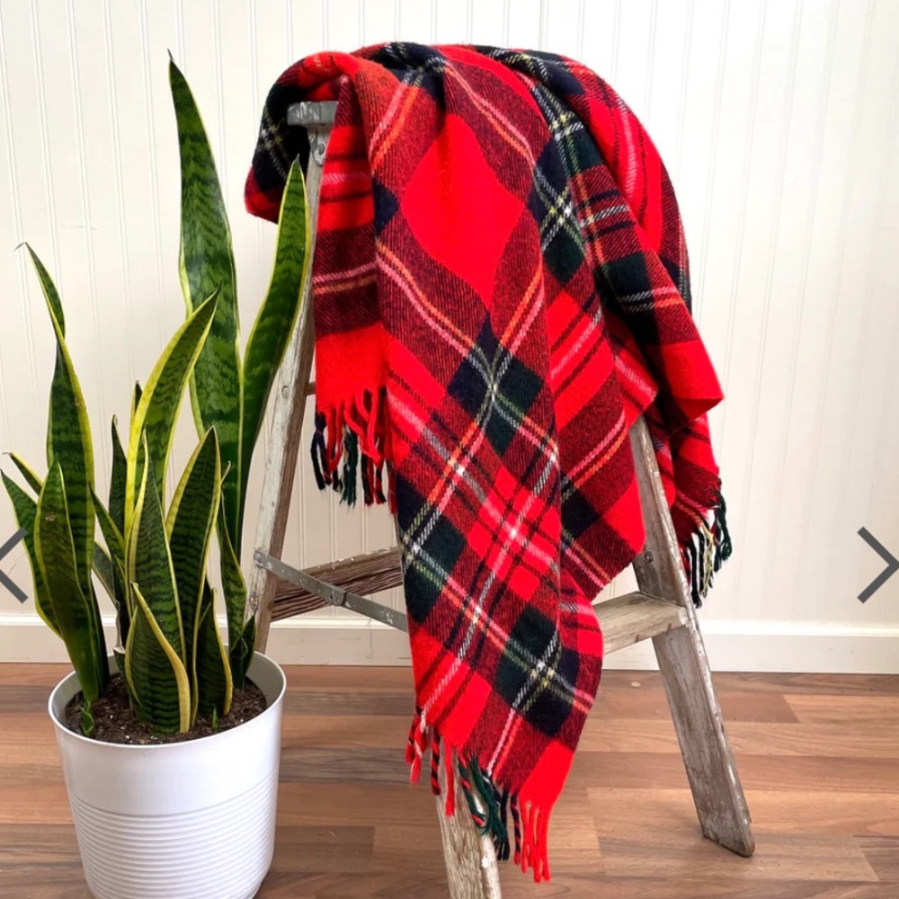 Troy Robe Plaid throw Blanket